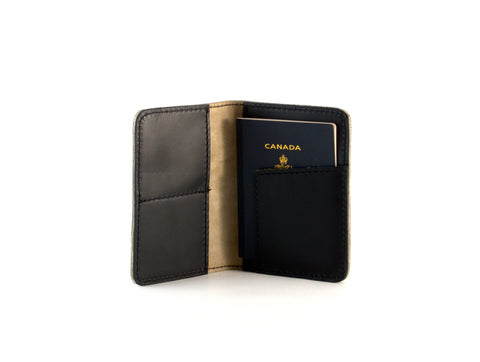 Passport Wallet — Black Suede Lined