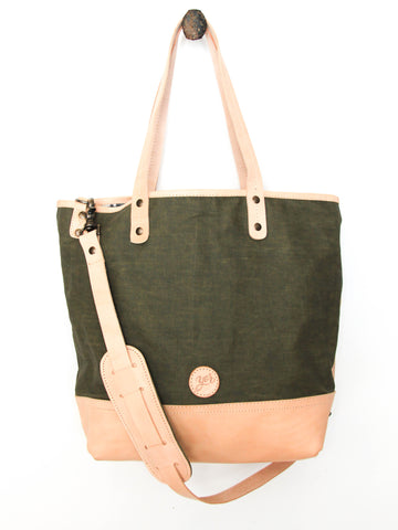 Crossbody Waxed Canvas - Green Olive